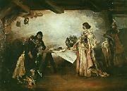 Mikolas Ales A picture of Jiri of Podebrady and Matthias Corvinus by Mikolas Ales oil painting reproduction